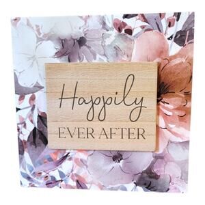 NEW Happily Ever After Free-Standing Hanging Home Decor Plaque(Size: 9.5" x 9.5"